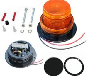 Đèn cảnh báo flash Xeon DC12V-110V, màu vàng gắn cố định bulon